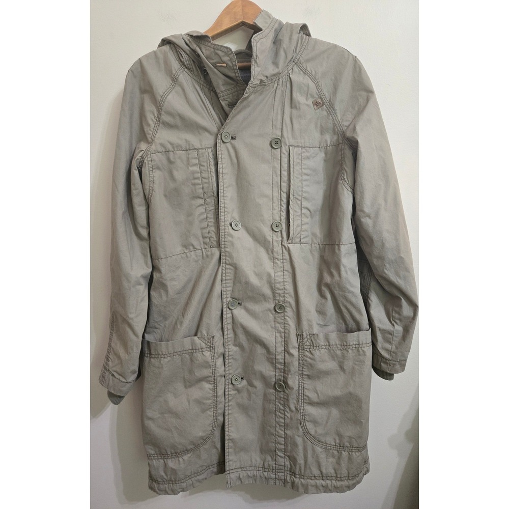 Thursday Island Urban Vintage Life Womens S Green Hooded Utility Parka Jacket